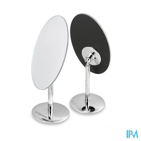 3 Claveles Miroir Oval Base Pivotant X3 13cm X 11cm