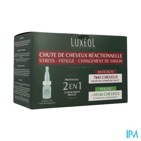 Luxeol Traitement Antichute Reactionnelle 3en1 Ampoules 14