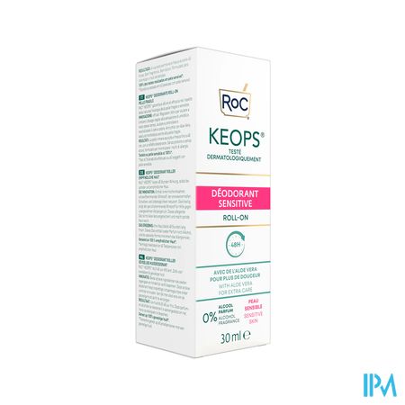 Roc Keops Deodorant Roll On Peau Sensible 48h 30ml