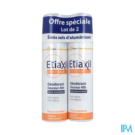 Cooper Etiaxil Deodorant Douceur 48h Spray 150ml X2