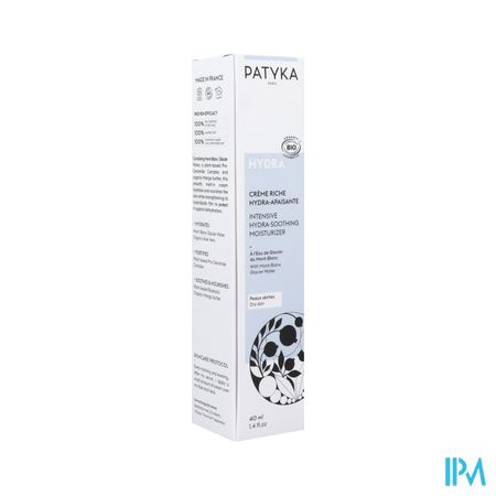 Patyka Hydra Creme Riche Hydra Apaisante Bio 40ml