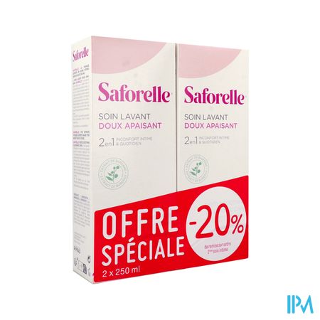 Saforelle Soin Lavant Doux Duo Flacons 250ml X 2