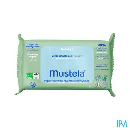 Mustela Lingettes Nettoyantes Compostables Parfumees X60