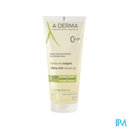 A Derma Gel Douche Surgras 200ml
