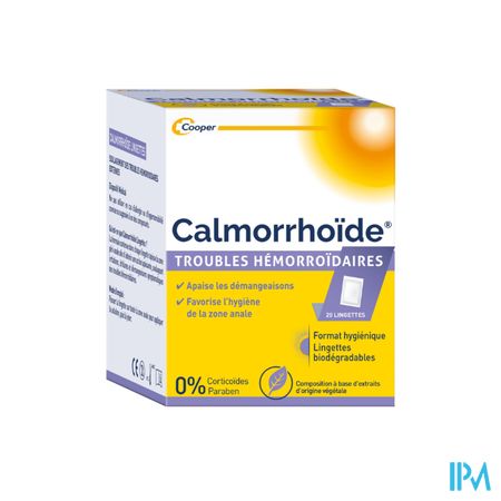 Cooper Calmorrhoide Troubles Hemorroidaires Lingette 20