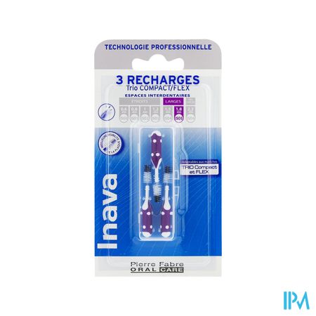 Inava Flex 1/2/3 Brossette Recharge Violet X3