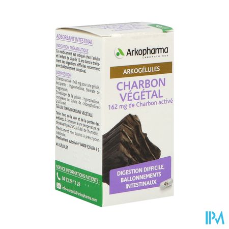 Arkogelules Charbon Vegetal Gelule 45