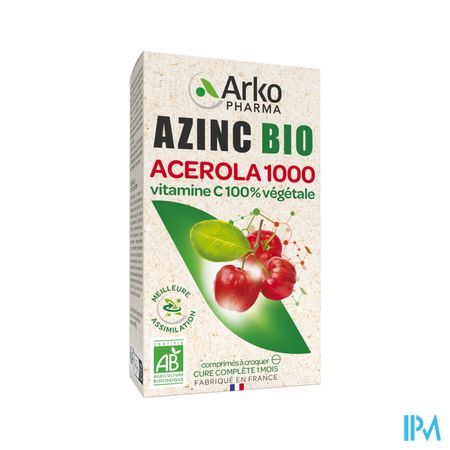 Arkopharma Azinc Vegetal Acerola 1000 Bio Comprime 15