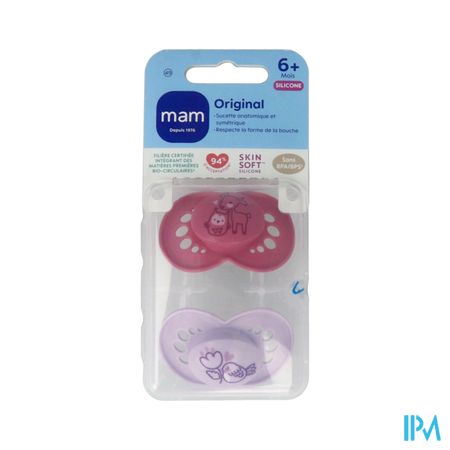 Mam Sucette Original Nature +6m Silicone X2