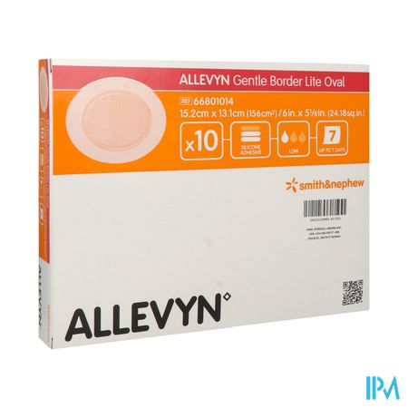 Allevyn Gentle Border Lite Ovale 13cm1 X 15cm2 10