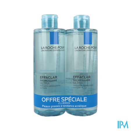 EFFACLAR EAU MICELL PURIF 400ML X2
