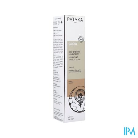 Patyka Glow Creme Teintee Perfectrice Doree Bio 40ml