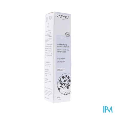 Patyka Hydra Creme Lactee Hydra Apaisante Bio 40ml