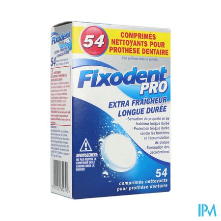 Fixodent Pro Nettoyant Fraicheur Comprime 54