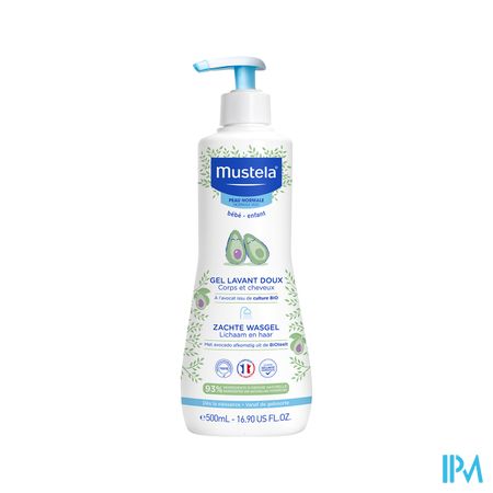 Mustela Bebe Enfant Gel Lavant Doux A l Avocat Bio 500ml