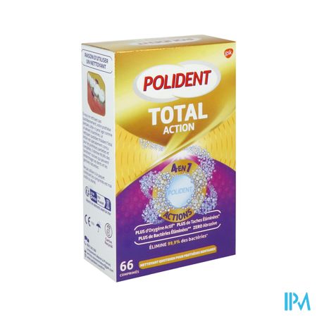 Polident Nettoyant Total Action Comprime 66