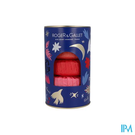 Roger Gallet Coffret Boite Metal Savons Bienfaisants 3x100g Fleur De Figuier Gingembre Rose