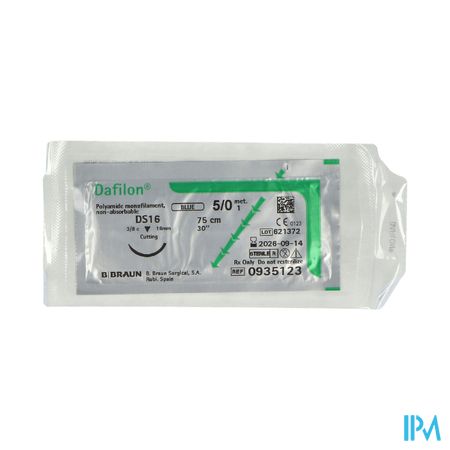 Braun Dafilon Bleu Aig Sertie 5/0 75cm Ds 16