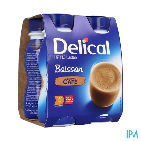 Delical Boisson Hp Hc Lactee Cafe 200ml X4