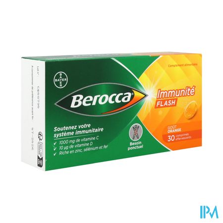 Berocca Immunite Flash Comprime Effervescent 30