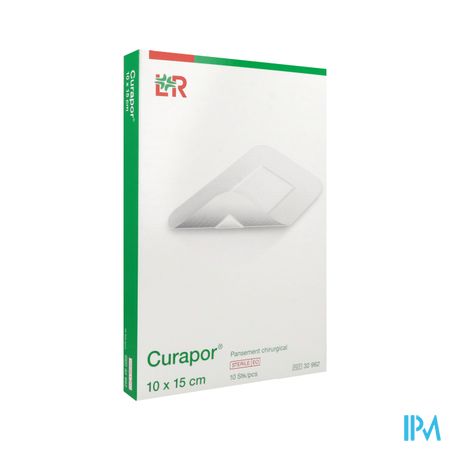 Lohmann Curapor Sterile Pansement Adhesif 10cm X 15cm 10