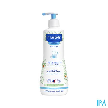 Mustela Bebe Enfant Lait Toilette Sans Rincage A l Avocat Bio 500ml