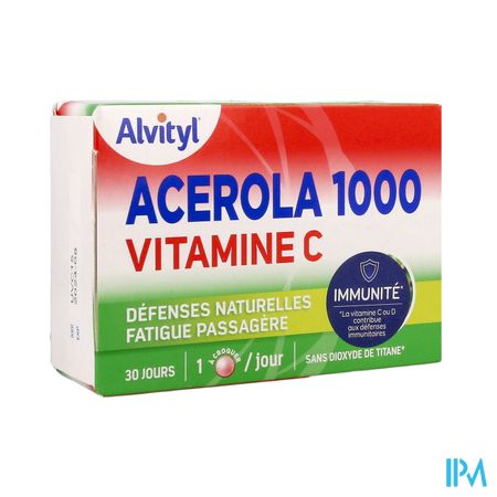 Alvityl Acerola 1000 Vitamine C Comprime A Croquer 30