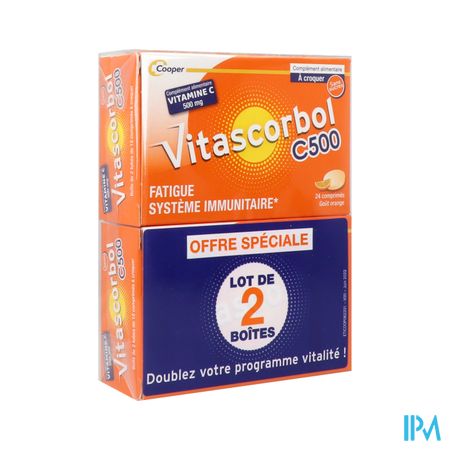 Cooper Vitascorbol Vitamine C500 Comprime A Croquer 24 X2