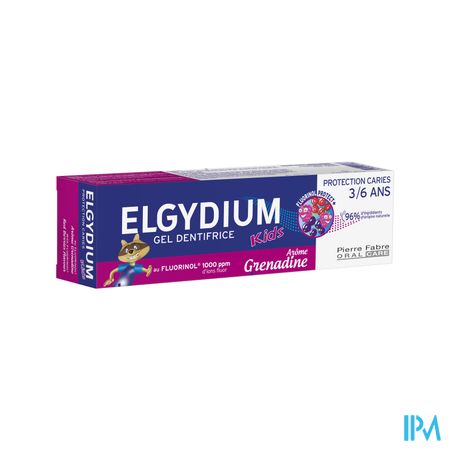 Elgydium Kids Protection Caries Gel Dentifrice Grenadine 50ml X2 Reformulation
