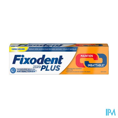 Fixodent Pro Plus Maintien Imbattable Creme Adhesive Pour Prothese Dentaire 40g