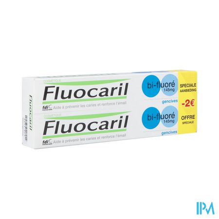 Fluocaril Bi Fluore 145mg Dentifrice Gencives 75ml X2