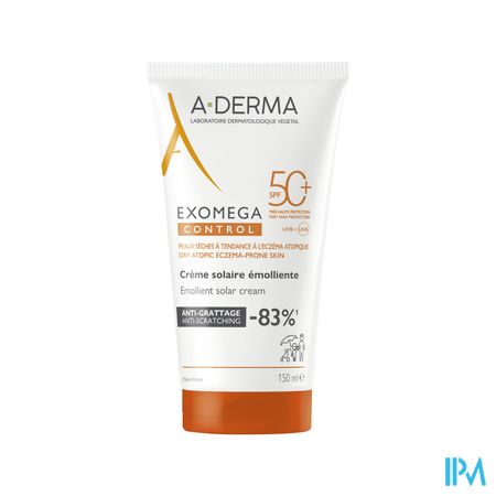 A Derma Exomega Control Creme Solaire Emolliente Spf50+ 150ml