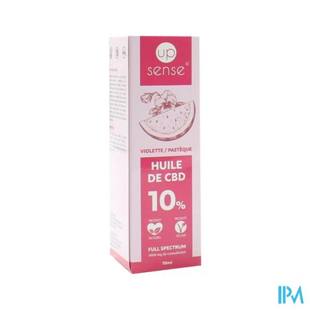 Upsense Huile Cbd 10% Full Spectrum Aromes Violette Et Pasteque 10ml