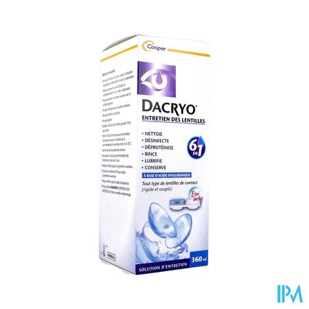 Cooper Dacryolens Entretien Lentilles 360ml