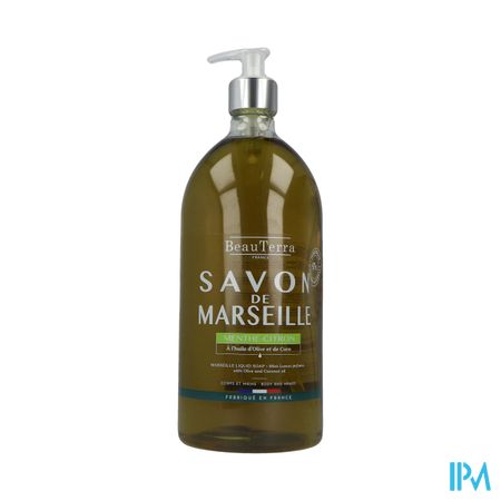 Beauterra Savon Liquide De Marseille Menthe Citron 1l