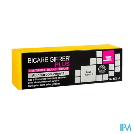 Bicare Gifrer Plus Dentifrice Charbon 75ml