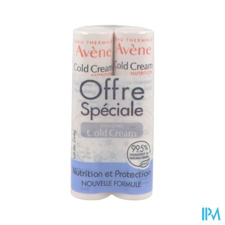 Eau Thermale Avene Cold Cream Stick Levres Nourrissant 4g X2