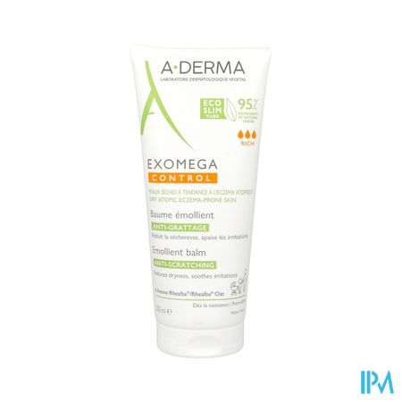 A Derma Exomega Control Baume Emollient Antigrattage 200ml