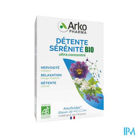 Arkopharma Arkofluides Bio Detente Serenite Ampoule Buvable 10ml 20