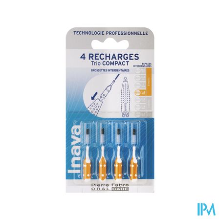 Inava Trio Compact Brossette Recharge Orange X3