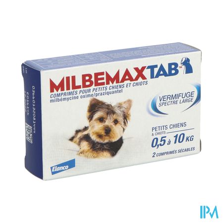 Milbemaxtab Vermifuge Petit Chien Chiot Comprime 2