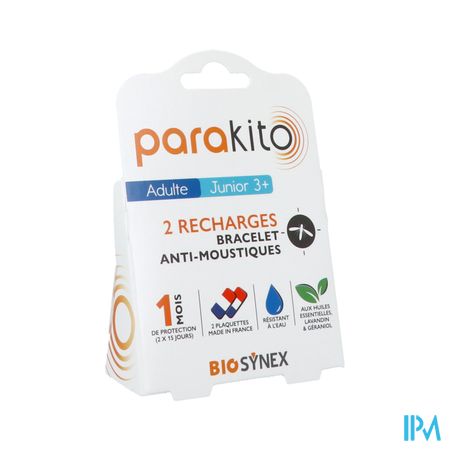 Parakito Bracelet Antimoustique Pack 2 Recharges
