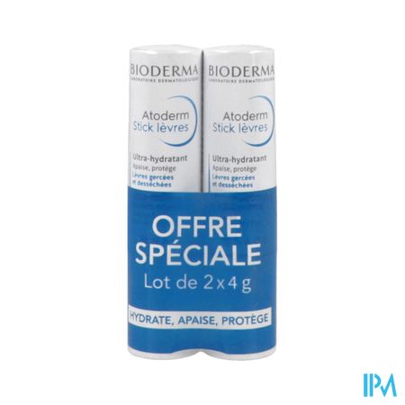 Bioderma Atoderm Stick Levres 4g X2