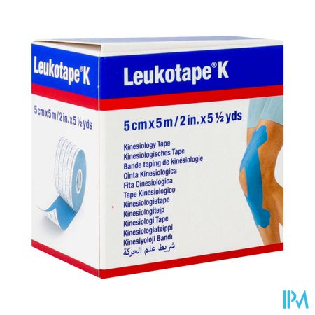 Leukotape K Bande Adhesive 5m X 5cm Bleu