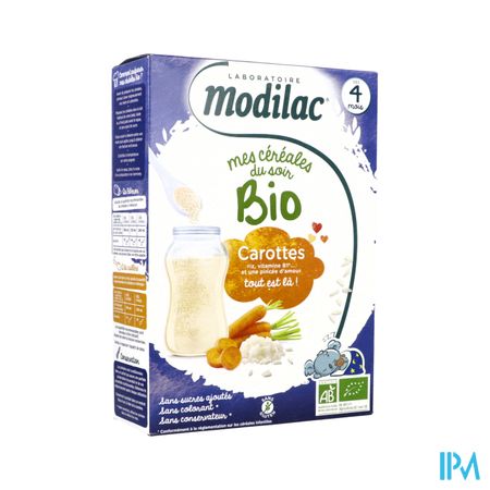 Modilac Cereales Bio Riz Carotte +6mois 250g