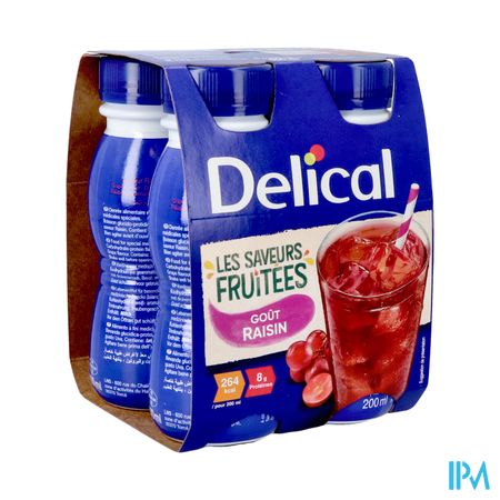 Delical Boisson Fruitee Raisin Nf 4x200ml