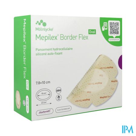 Mepilex Border Flex Oval Pansement 7cm8 X 10cm 16