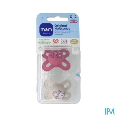 Mam Sucette Original Naissance 0/2m Silicone X2