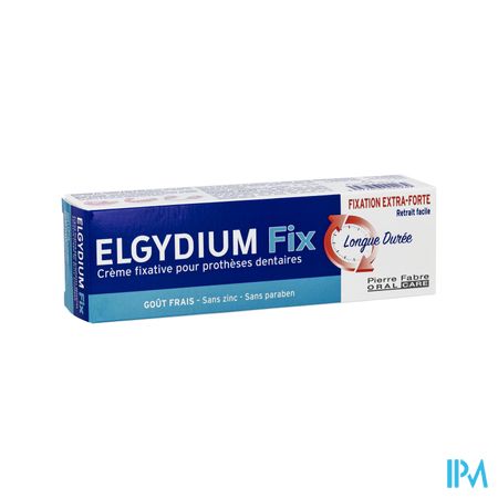 Elgydium Fix Fixation Extra Forte Creme Fixative Gout Frais 45g