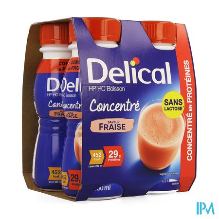 Delical Concentre Fraise 4x200ml